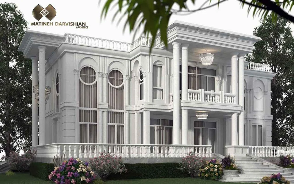 طراحی ویلا به سبک کلاسیک